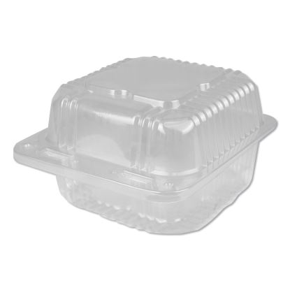 Plastic Clear Hinged Containers, 12 oz, 5.25 x 5.13 x 2.75, Clear, 500/Carton1