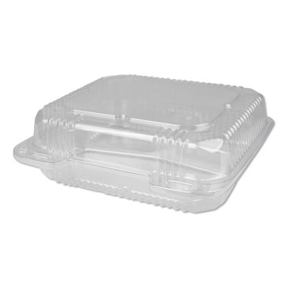 Plastic Clear Hinged Containers, 3-Compartment, 5 oz/5 oz/15 oz, 8.88 x 8 x 3, Clear, 250/Carton1