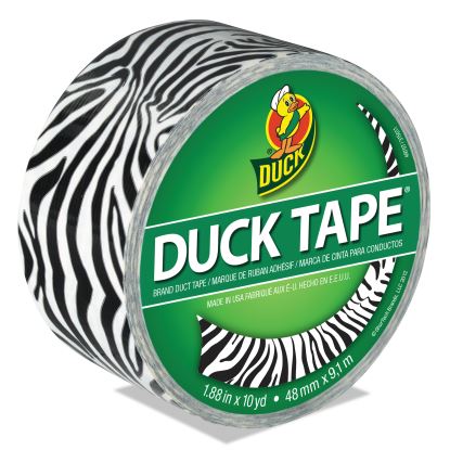 Colored Duct Tape, 3" Core, 1.88" x 10 yds, Black/White Zebra1