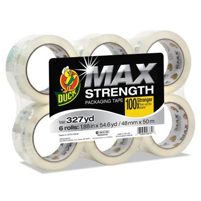 MAX Packaging Tape, 3" Core, 1.88" x 54.6 yds, Crystal Clear, 6/Pack1