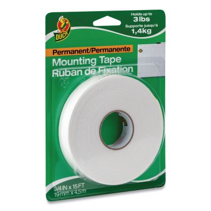 Double-Stick Foam Mounting Tape, Permanent, Holds Up to 2 lbs, 0.75" x 15 ft, White1