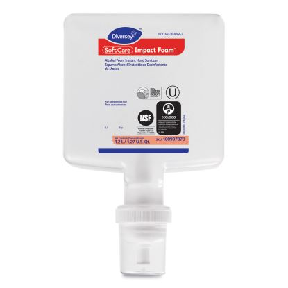 Soft Care Impact Foam Hand Sanitizer for IntelliCare Dispensers, 1,200 mL Cartridge, Alcohol Scent, 6/Carton1