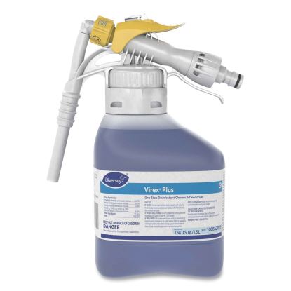 Virex Plus One-Step Disinfectant Cleaner and Deodorant, 1.5 L Closed-Loop Plastic Bottle, 2/Carton1