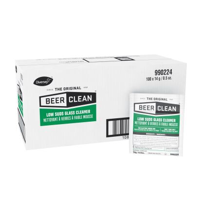 Beer Clean Glass Cleaner, Powder, 0.5 oz Packet, 100/Carton1