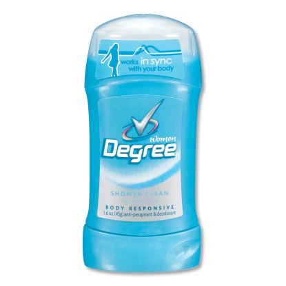 Women Invisible Solid Anti-Perspirant/Deodorant, Shower Clean, 1.6 oz Bottle, 12/Carton1