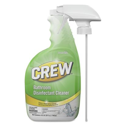 Crew Bathroom Disinfectant Cleaner, Floral Scent, 32 oz Spray Bottle, 4/Carton1