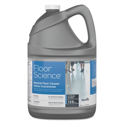 Floor Science Neutral Floor Cleaner Concentrate, Citrus Scent, 1 gal, 4/Carton1