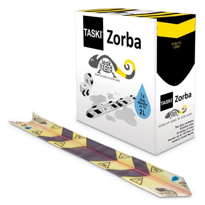 Zorba Absorbent Control Strips, 0.5 gal Absorbing Volume, 1" x 100 ft, 50 Strips/Box1