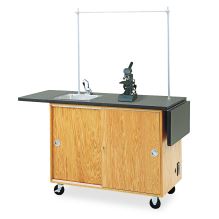 Mobile Laboratory Table, Rectangular, 48w x 24d x 36h, Black1