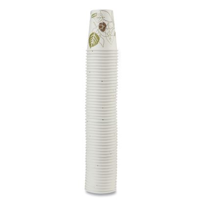 Pathways Paper Hot Cups, 8 oz, White/Green, 50/Pack1