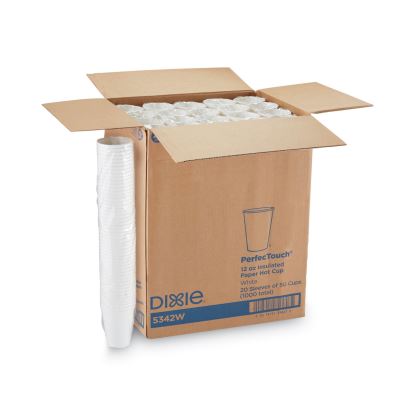 PerfecTouch Hot/Cold Cups, 12 oz, White, 50/Bag, 20 Bags/Carton1
