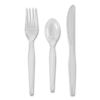 Heavyweight Polystyrene Cutlery, Clear, Knives/Spoons/Forks, 180/Pack, 10 Packs/Carton2