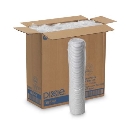 Dome Drink-Thru Lids, Fits 10 oz to 16 oz Paper Hot Cups, White, 1,000/Carton1