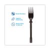 SmartStock Tri-Tower Dispensing System Cutlery, Forks, Mediumweight, Polypropylene, Black, 40/Pack, 24 Packs/Carton2