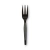 Plastic Cutlery, Heavy Mediumweight Forks, Black, 1,000/Carton2