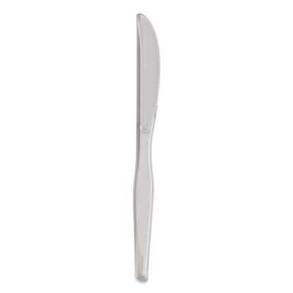 Heavyweight Polystyrene Cutlery, Knives, Clear, 1,000/Carton1