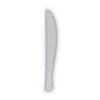 Plastic Cutlery, Heavy Mediumweight Knives, White, 1,000/Carton2