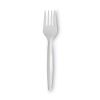 Plastic Cutlery, Mediumweight Forks, White, 1,000/Carton2