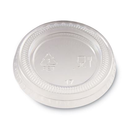 Plastic Portion Cup Lid, Fits 1 oz Portion Cups, Clear, 4,800/Carton1