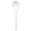 Plastic Cutlery, Mediumweight Soup Spoons, White, 1,000/Carton1