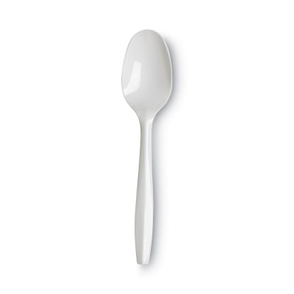 Plastic Cutlery, Mediumweight Teaspoons, White, 1,000/Carton1