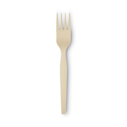 SmartStock Plastic Cutlery Refill, Forks, 6.5", Series-O Mediumweight Bio-Blend, Beige, 40/Pack, 24 Packs/Carton1