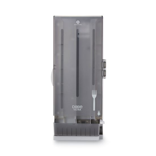 SmartStock Utensil Dispenser, Forks, 10 x 8.78 x 24.75, Smoke1