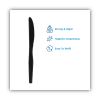 SmartStock Plastic Cutlery Refill, Knives, 7", Series-O Mediumweight, Black, 40/Pack, 24 Packs/Carton2