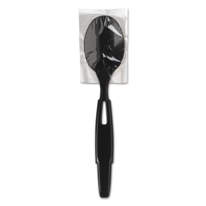 SmartStock Wrapped Heavy-Weight Cutlery Refill, Teaspoon, Black, 960/Carton1