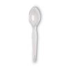 Plastic Cutlery, Heavyweight Teaspoon, Crystal Clear, 6", 1,000/Carton2