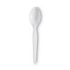 Plastic Cutlery, Heavyweight Teaspoons, White, 100/Box2