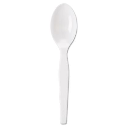 Individually Wrapped Mediumweight Polystyrene Cutlery, Teaspoons, White, 1,000/Carton1