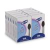 Plastic Cutlery, Heavy Mediumweight Teaspoons, Black, 1,000/Carton2