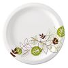 Pathways Soak-Proof Shield Mediumweight Paper Plates, WiseSize, 6.88" dia, Green/Burgundy, 500/Carton1