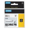 Rhino Permanent Vinyl Industrial Label Tape, 0.37" x 18 ft, White/Black Print1