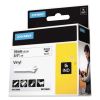 Rhino Permanent Vinyl Industrial Label Tape, 0.75" x 18 ft, White/Black Print2