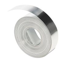 Rhino Metal Label Non-Adhesive Tape, 0.5" x 16 ft, Aluminum1