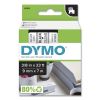 D1 High-Performance Polyester Removable Label Tape, 0.37" x 23 ft, Black on Clear1