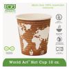 World Art Renewable and Compostable Hot Cups, 10 oz, 50/Pack, 20 Packs/Carton1