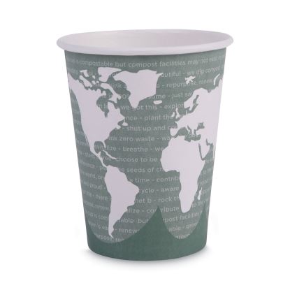 World Art Renewable and Compostable Hot Cups, 12 oz, 50/Pack, 20 Packs/Carton1