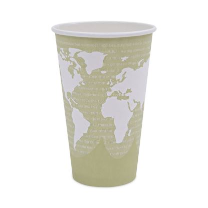 World Art Renewable and Compostable Hot Cups, 16 oz, 50/Pack, 20 Packs/Carton1
