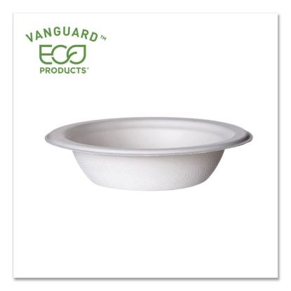 Vanguard Renewable and Compostable Sugarcane Bowls, 12 oz, White, 1,000/Carton1
