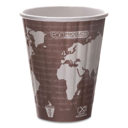 World Art Renewable and Compostable Insulated Hot Cups, PLA, 8 oz, 40/Pack, 20 Packs/Carton1