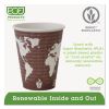 World Art Renewable and Compostable Insulated Hot Cups, PLA, 8 oz, 40/Pack, 20 Packs/Carton2