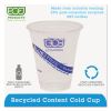 BlueStripe 25% Recycled Content Cold Cups, 12 oz, Clear/Blue, 50/Pack, 20 Packs/Carton2