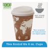 EcoLid 25% Recycled Content Hot Cup Lid, White, Fits 8 oz Hot Cups, 100/Pack, 10 Packs/Carton2