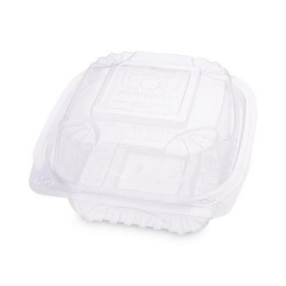 Clear Clamshell Hinged Food Containers, 6 x 6 x 3, 80/Pack, 3 Packs/Carton1