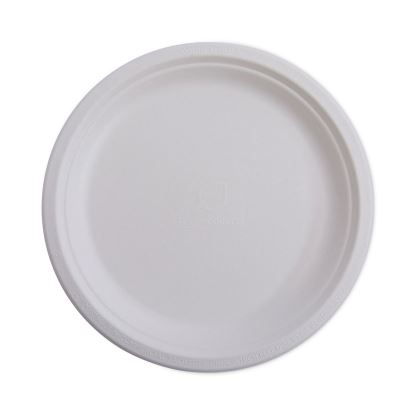 Renewable and Compostable Sugarcane Plates Convenience Pack, 6" dia, Natural White, 50/Pack1