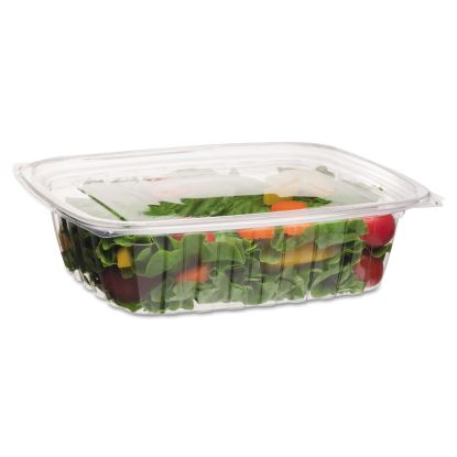 Renewable and Compostable Rectangular Deli Containers, 48 oz, 8 x 6 x 2, Clear, 50/Pack, 4 Packs/Carton1