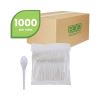 Plantware Compostable Cutlery, Spoon, 6", Pearl White, 50/Pack, 20 Pack/Carton2
